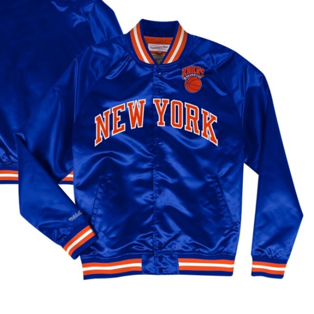 Mitchell & Ness Blue New York Knicks Bomber Jacket Brand New